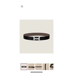 HERMES Constance belt buckle & Reversible leather strap 38 mm size 80